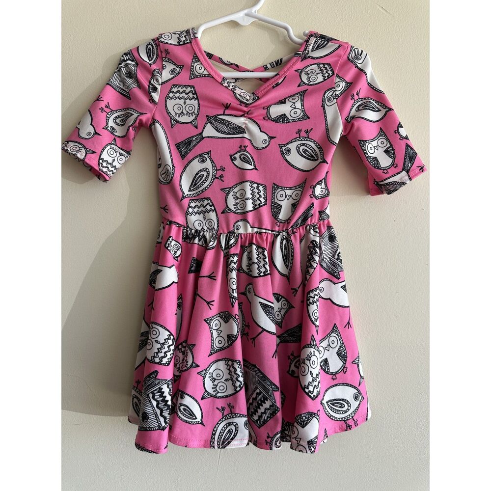 Dot Dot Smile Ballerina Dress Girls 12-24M Pink Owl Boutique Soft Play Dress